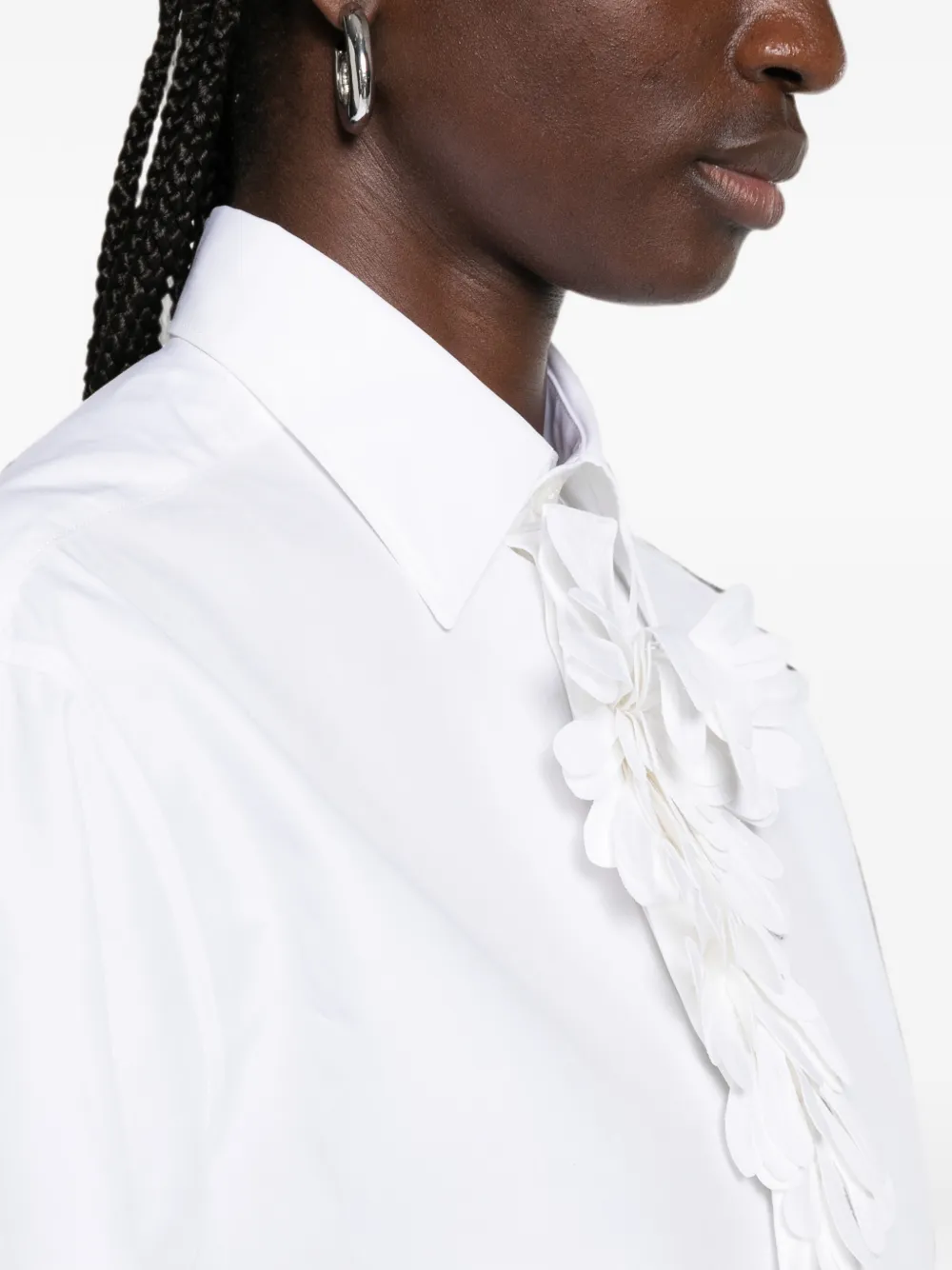 Balenciaga Blouse met ruches Bruin