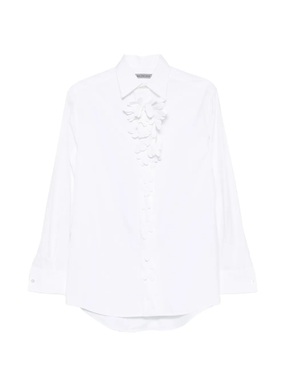 Balenciaga ruffled-detail long-sleeve shirt - Marrone