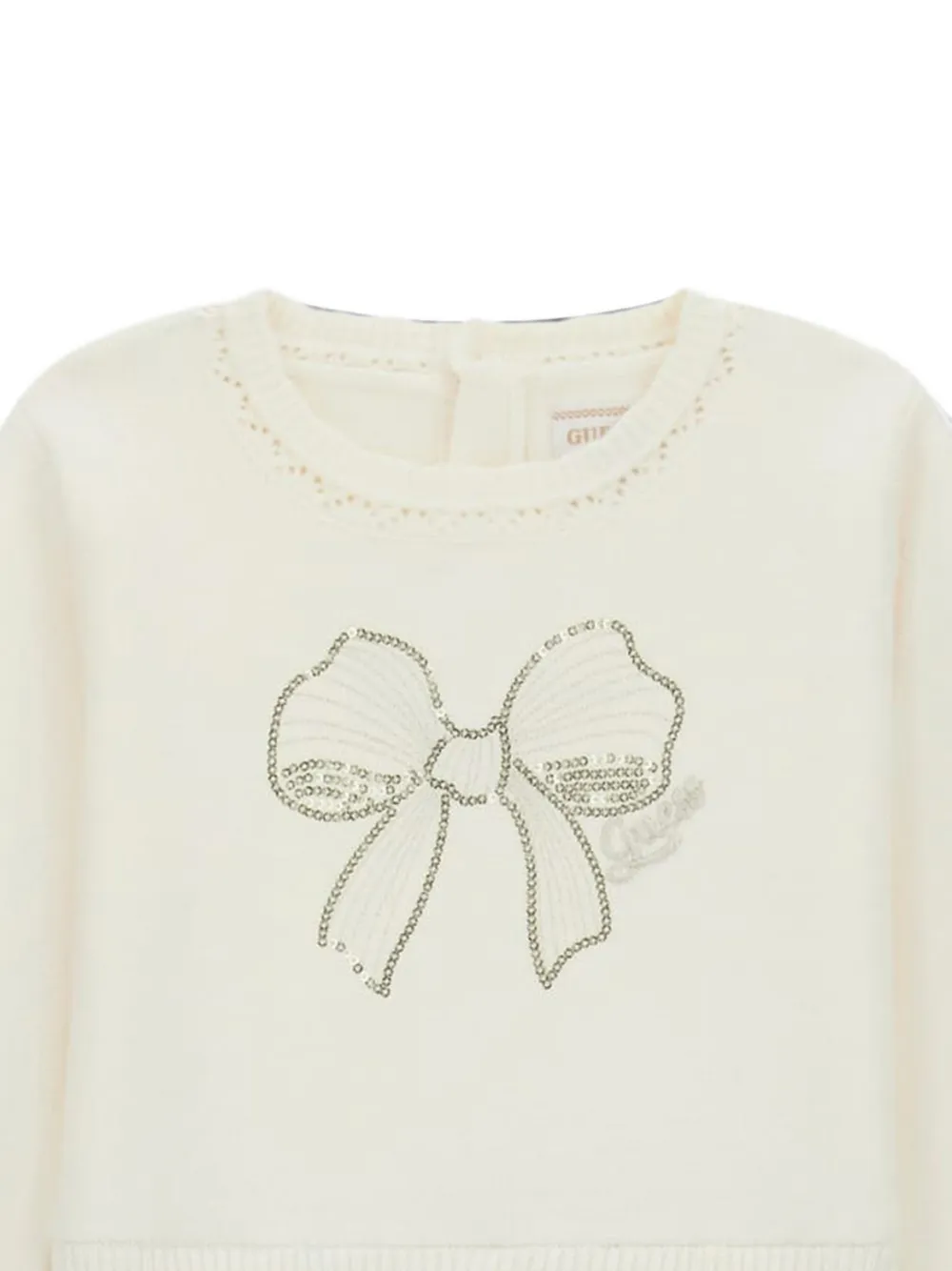 guess kids Jurk verfraaid met strik Wit