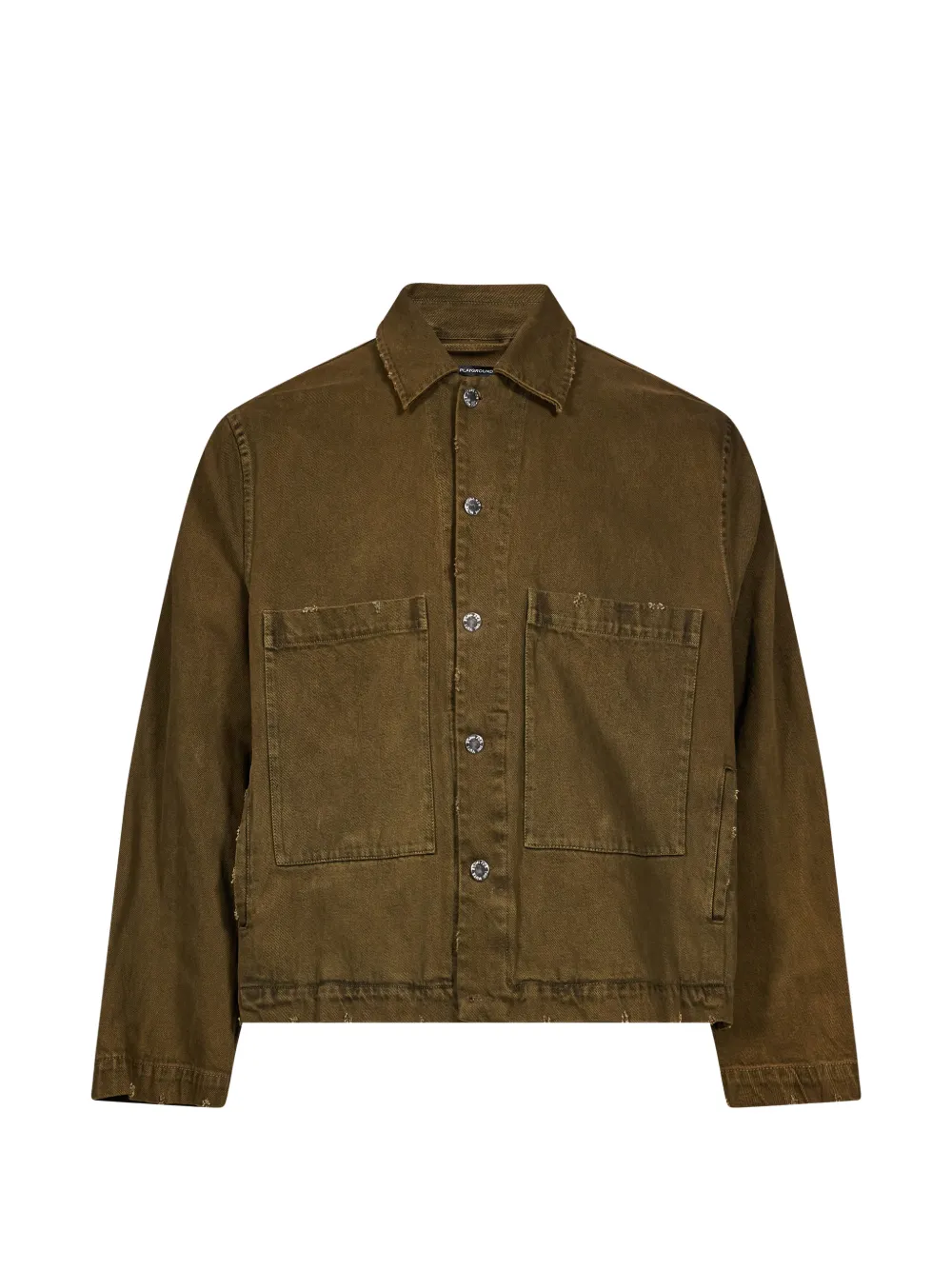 Song For The Mute veste en jean à effet usé - Marron
