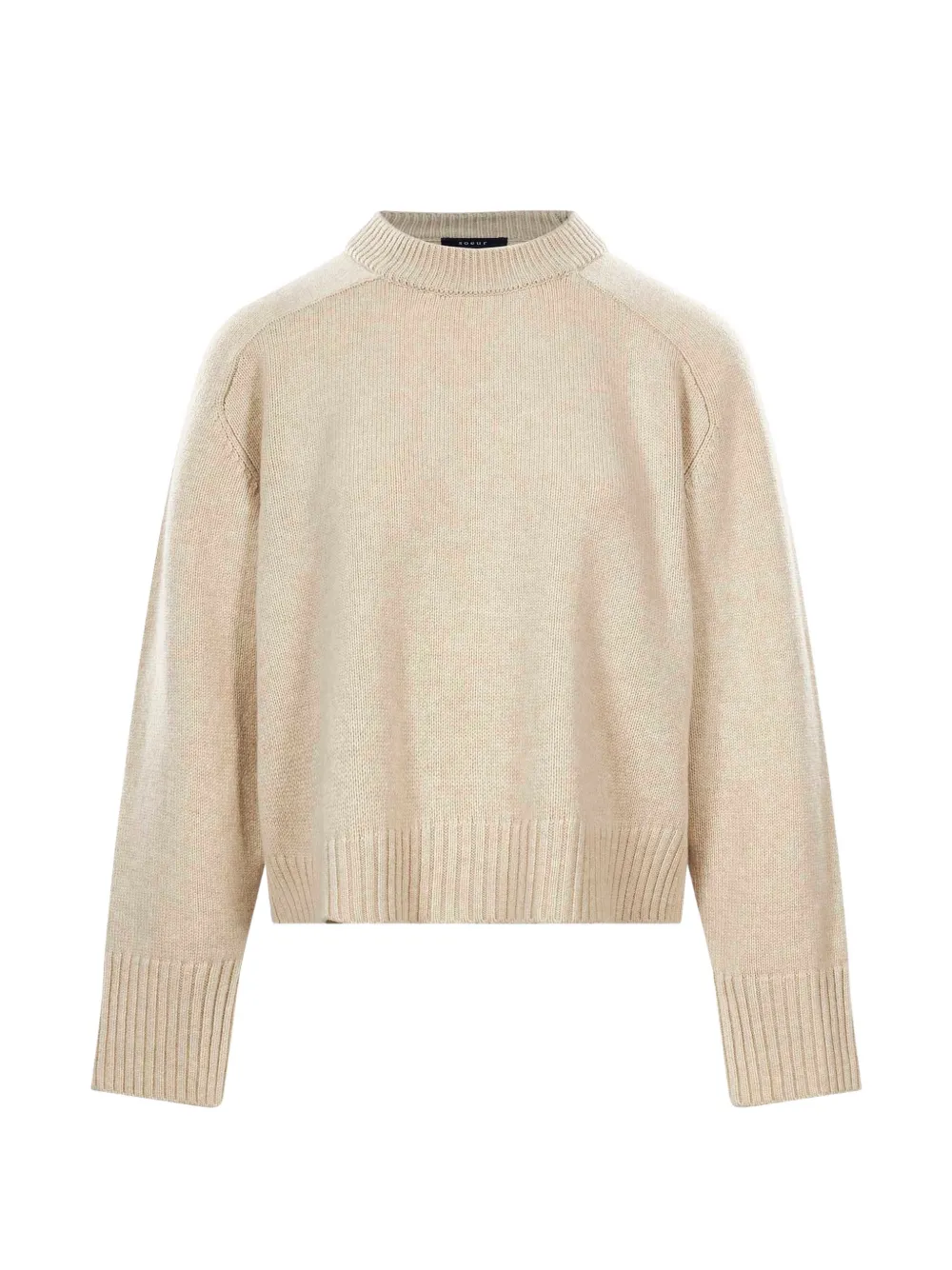 Soeur slit-cuff ribbed-trim sweater - Toni neutri