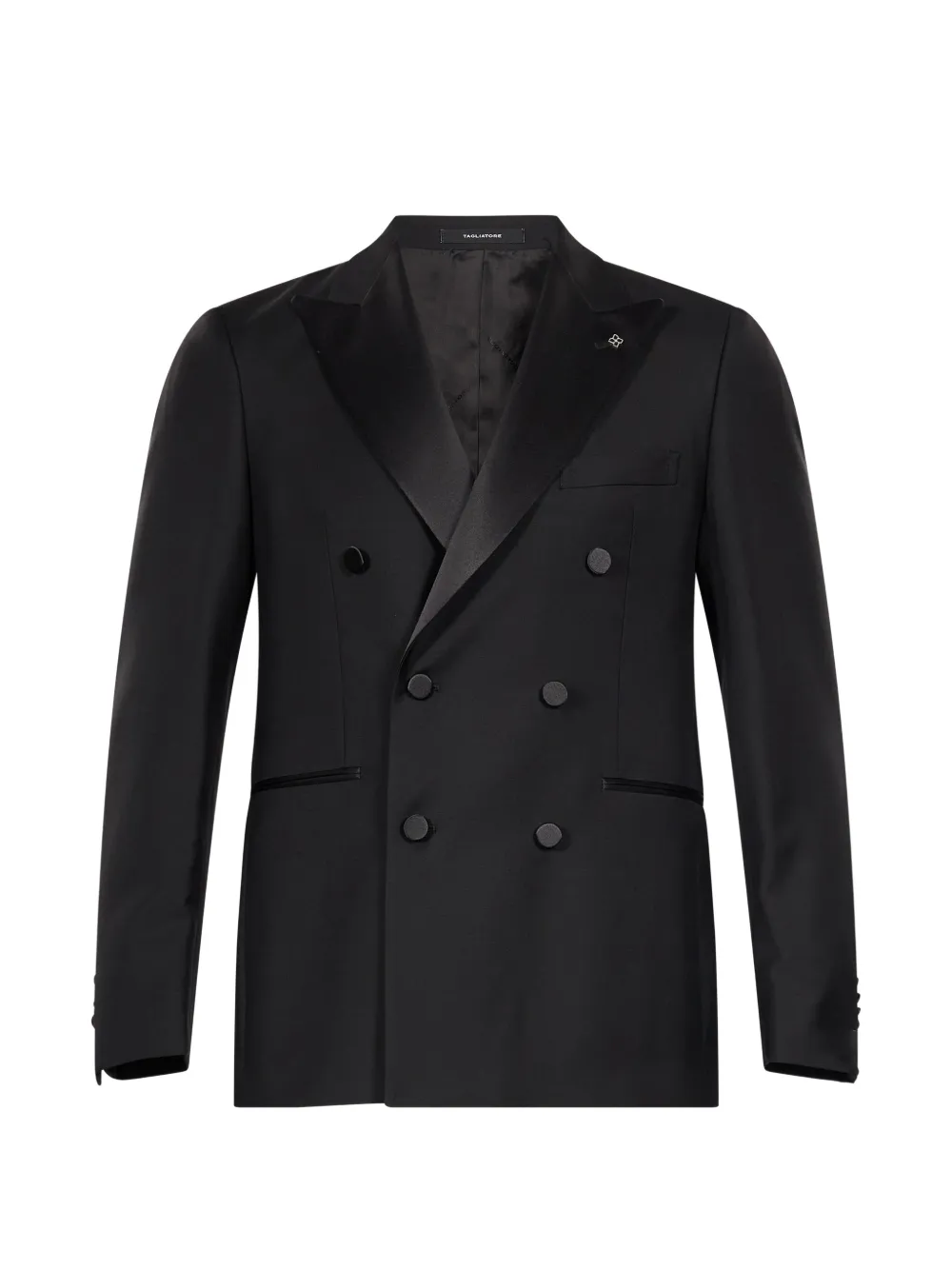 Tagliatore double-breasted peak-lapel suit - Nero