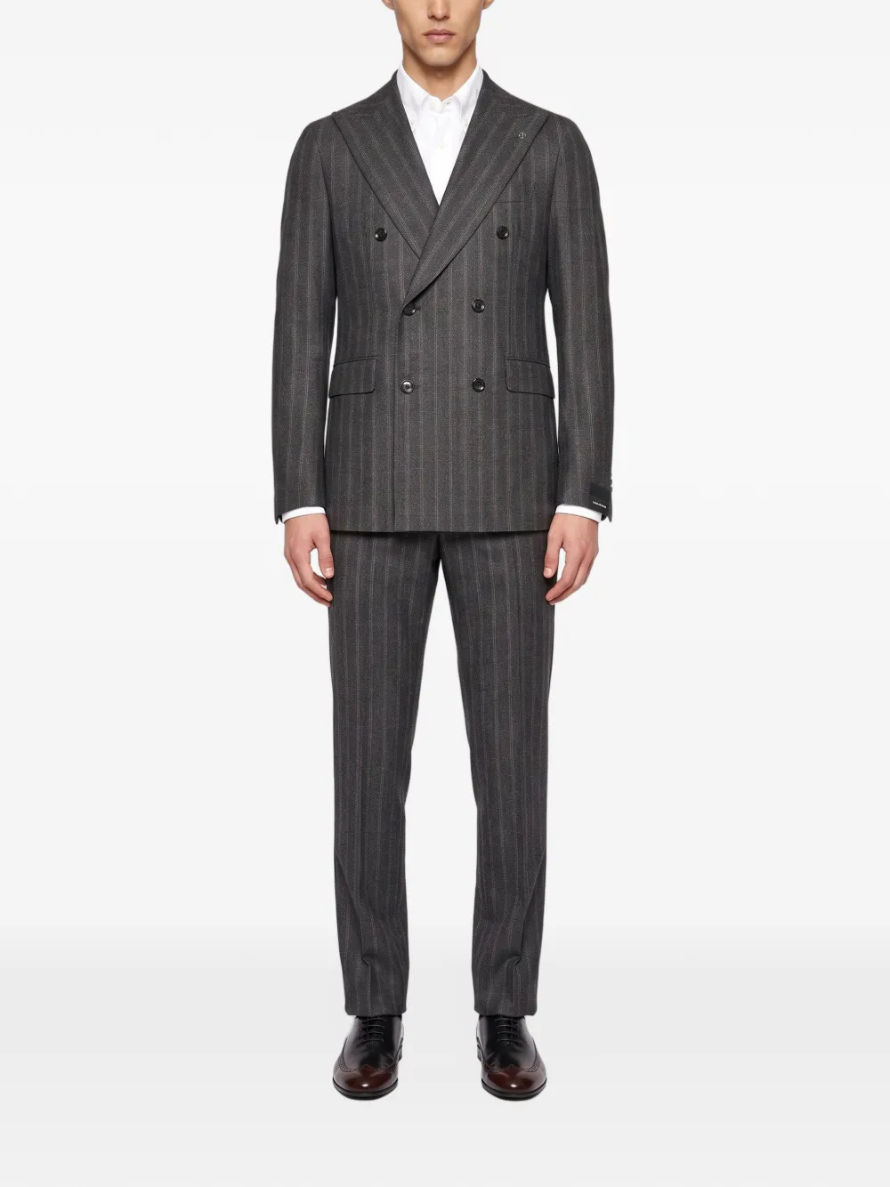 Tagliatore pinstripe double-breasted suit Grijs