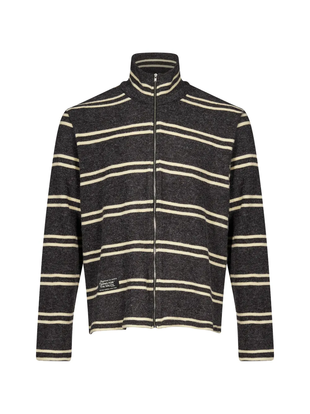 Song For The Mute striped zip-up cardigan - Grigio