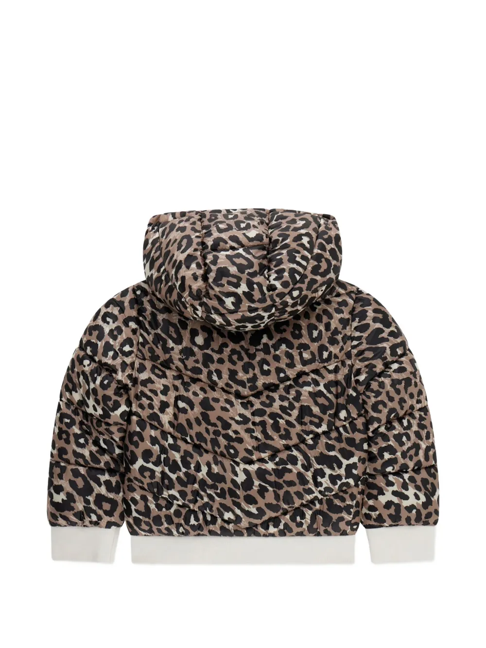 guess kids Gewatteerd jack met luipaard-print Beige