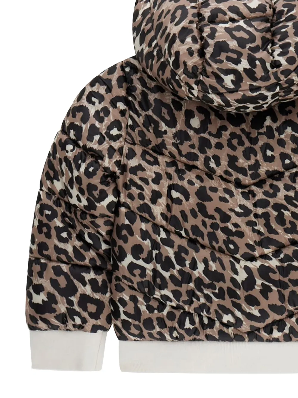 guess kids Gewatteerd jack met luipaard-print Beige