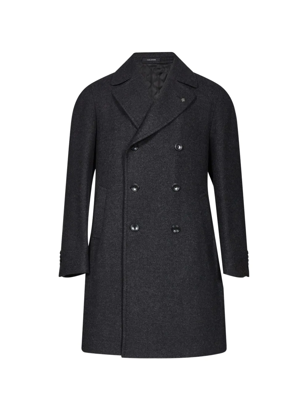Tagliatore double-breasted herringbone coat - Grey