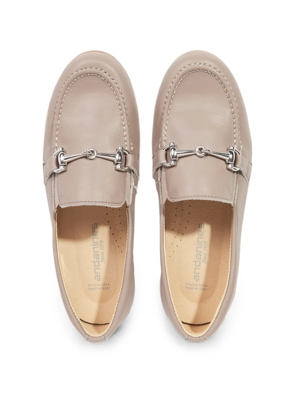 ANDANINES Leren loafers Beige