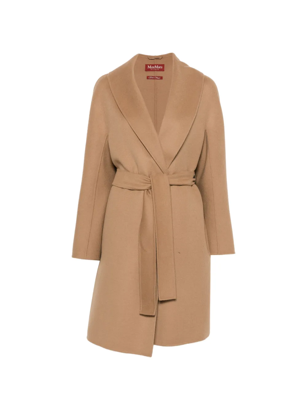 Max Mara Mantel mit Schalkragen - Nude