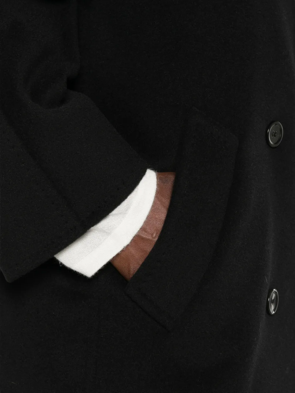 Max Mara Jas met dubbele rij knopen Zwart