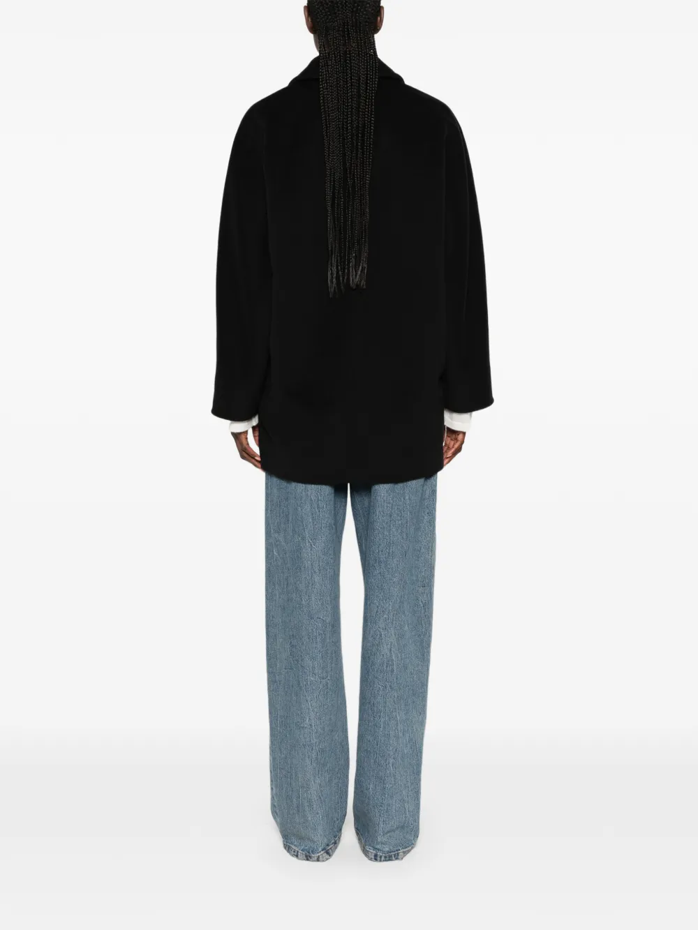Max Mara Jas met dubbele rij knopen Zwart