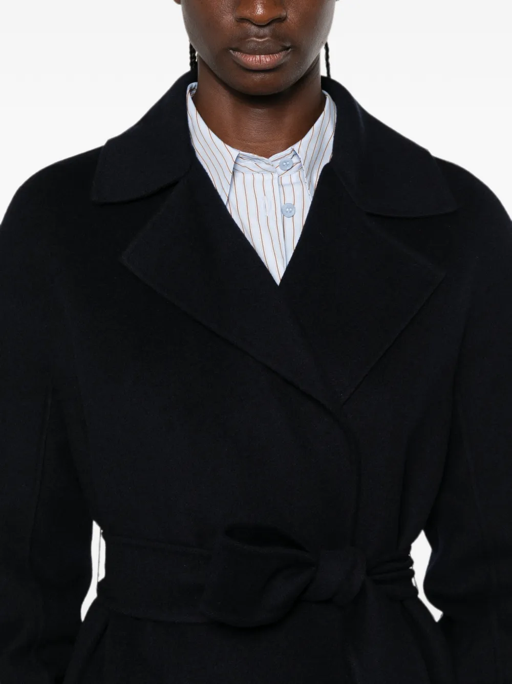 Max Mara Mstcles jas met ceintuur Blauw