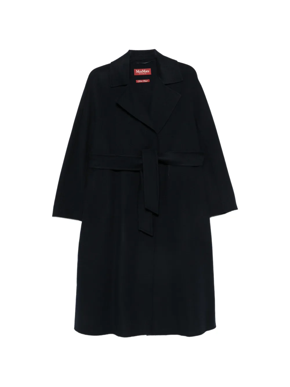Max Mara Cappotto a portafoglio con cintura - Blu