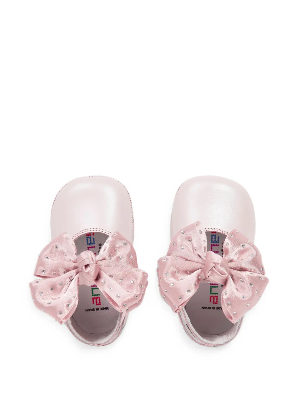 ANDANINES bow-detail touch-strap ballerinas Roze
