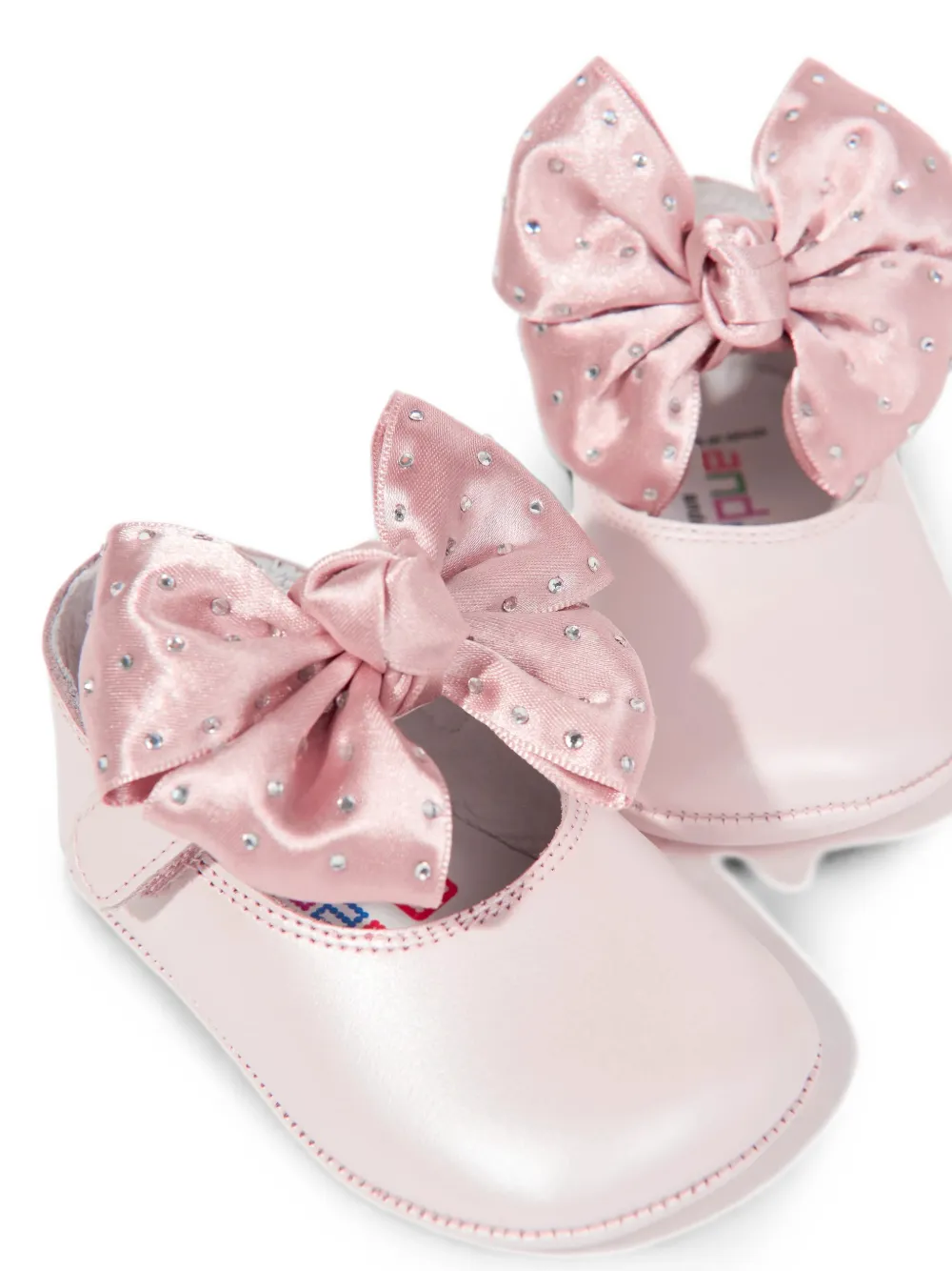 ANDANINES bow-detail touch-strap ballerinas Roze