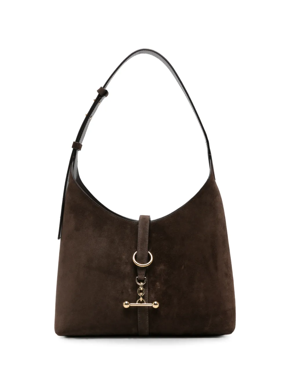 Strathberry bar-detail suede shoulder bag · OS