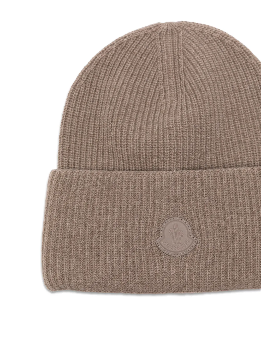 Moncler Ribgebreide muts Bruin