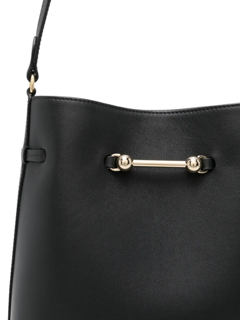 Strathberry Corda Bucket leren shopper Zwart