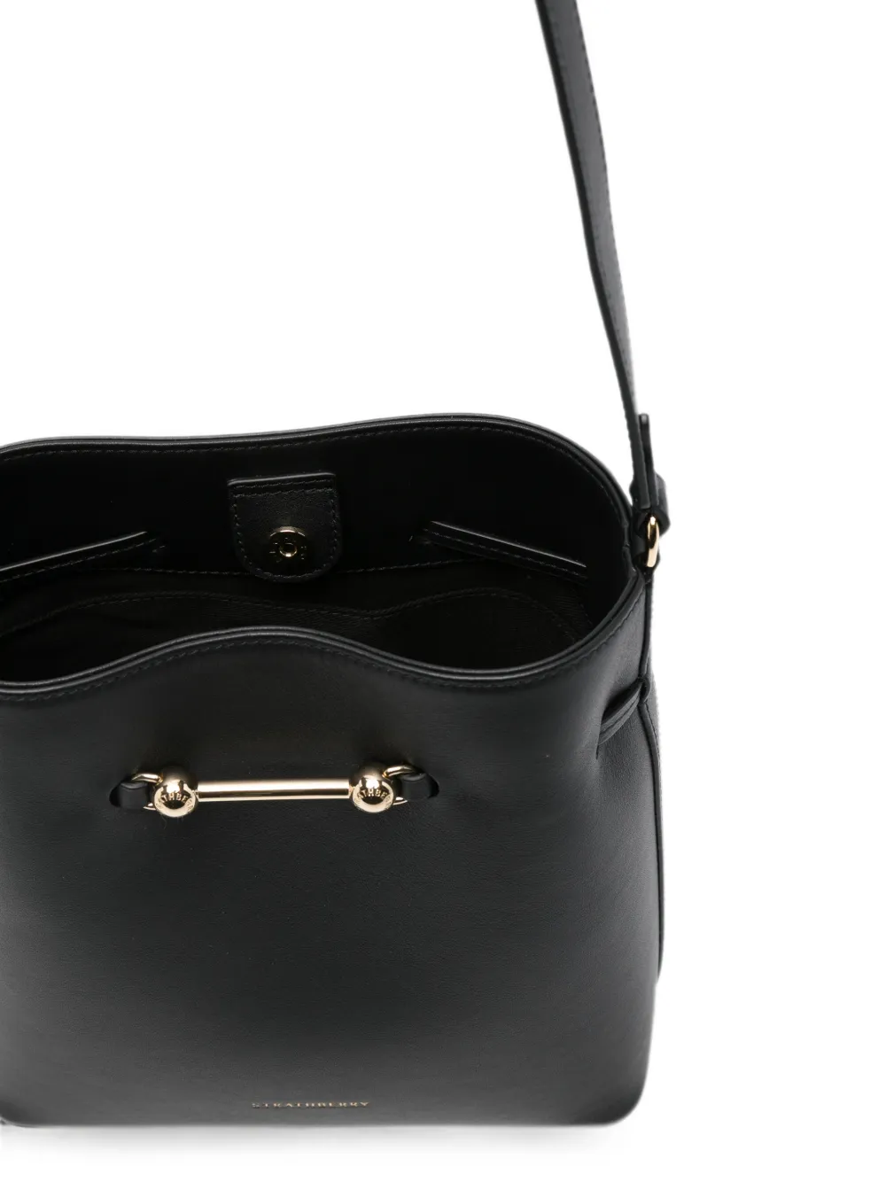 Strathberry Corda Bucket leren shopper Zwart