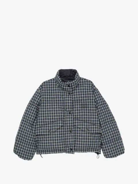 Miu Miu check-pattern quilted jacket