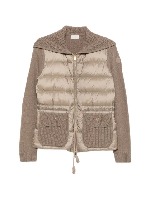 Moncler cárdigan con detalle capitonado