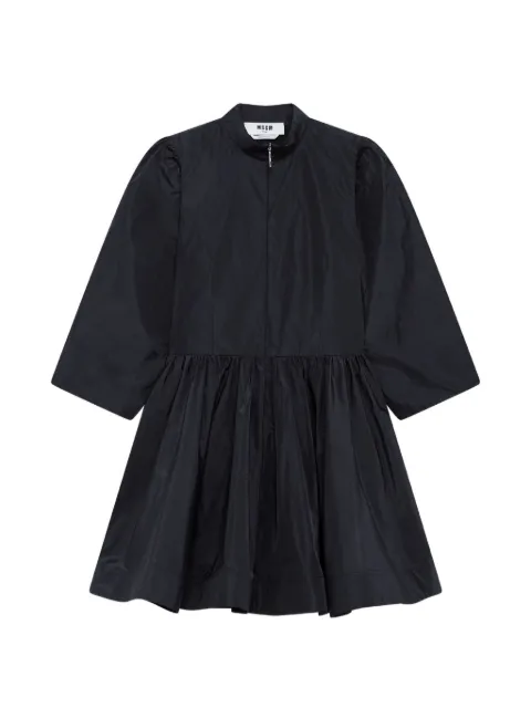 MSGM high-neck gathered-skirt mini dress