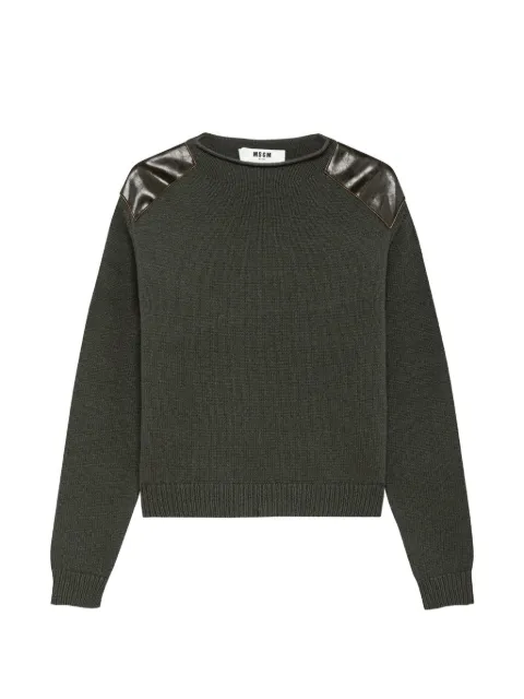 MSGM leather-patch sweater
