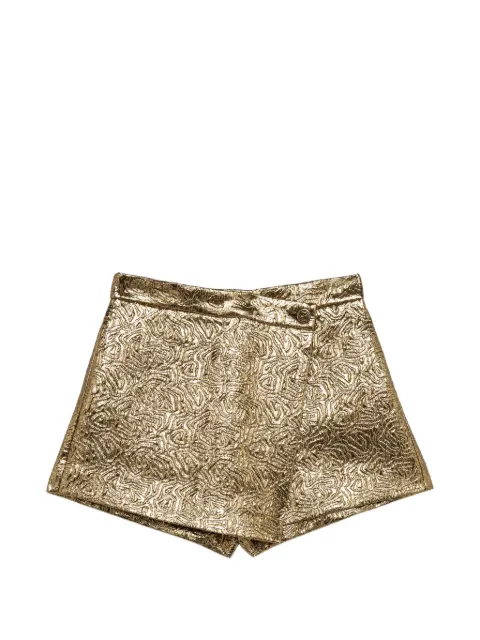 MSGM brocade-effect wrap shorts