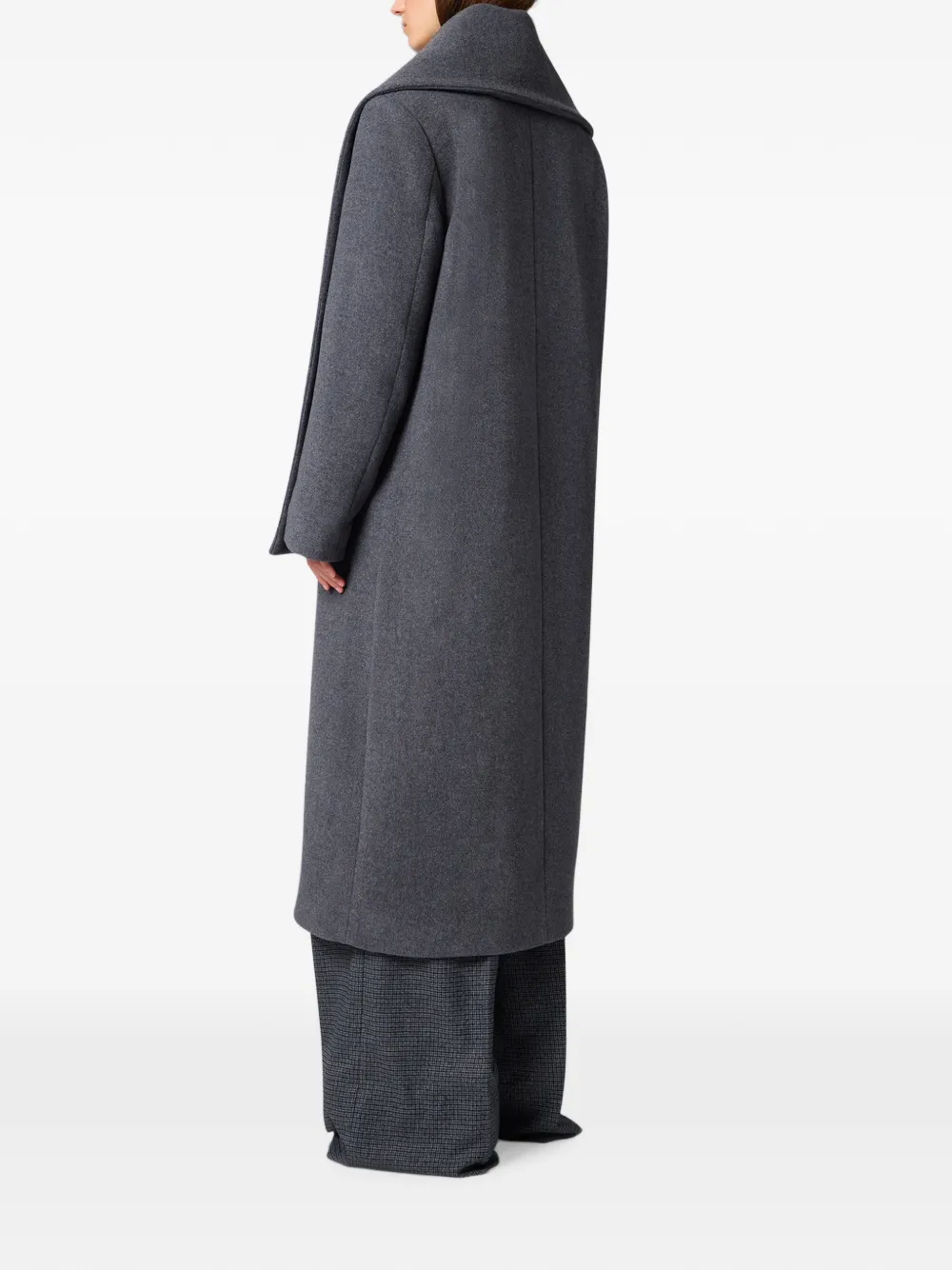 MSGM Jas met dubbele rij knopen en sjaal-detail Grijs