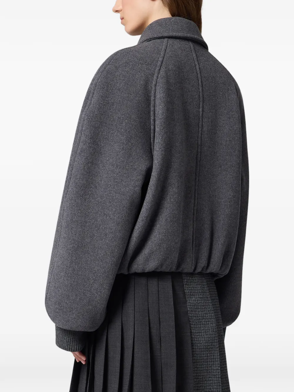 MSGM Jack met raglan mouwen en rits Grijs