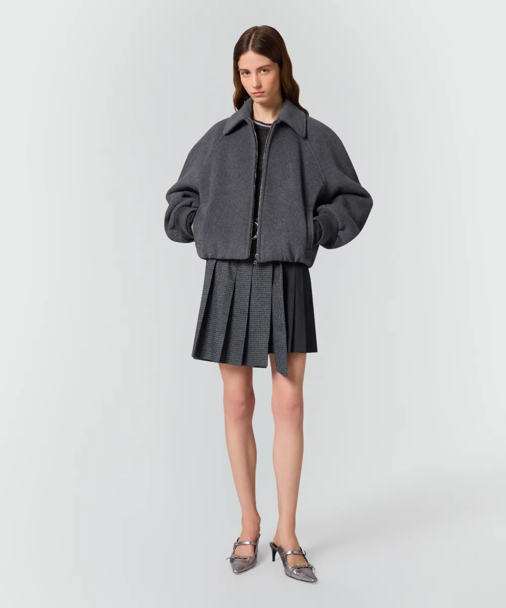 MSGM Jack met raglan mouwen en rits Grijs