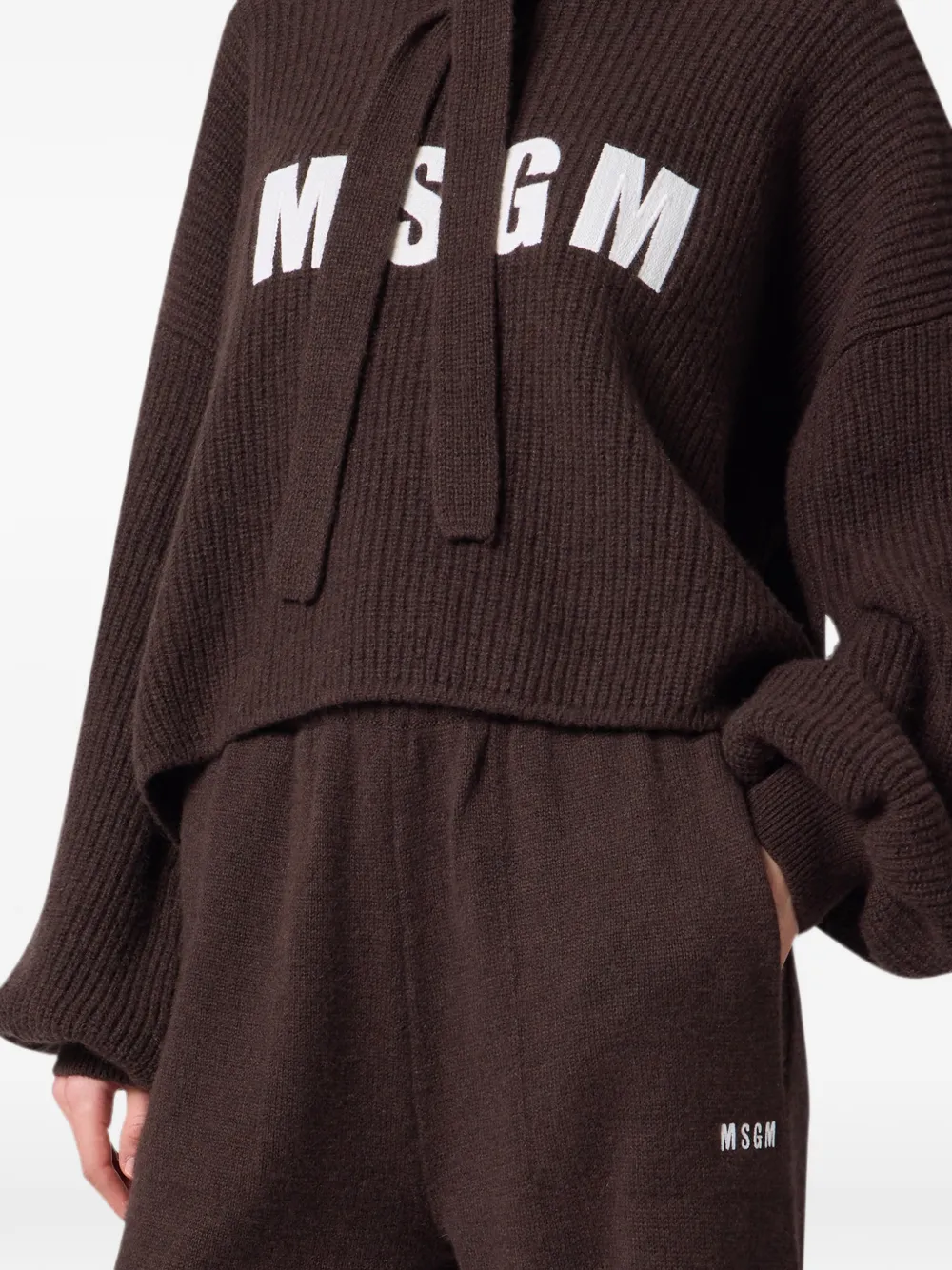 MSGM Trainingsbroek met logoprint Bruin