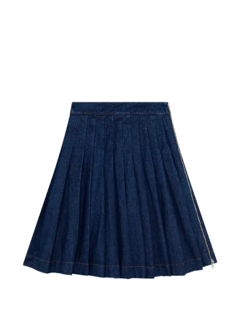 MSGM Saia midi com pregas e fechamento por zíper
