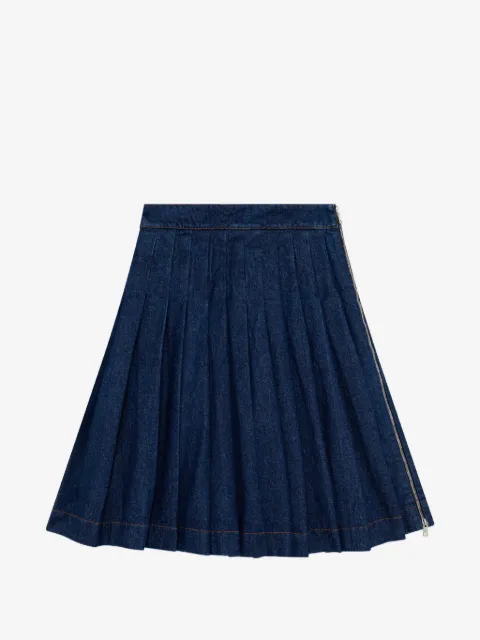 MSGM pleated zip-fastening midi skirt