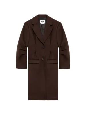 MSGM ブラック ロングコート　36 MSGM（エム・エス・ジー・エム）コート・ダウン - FARFETCH