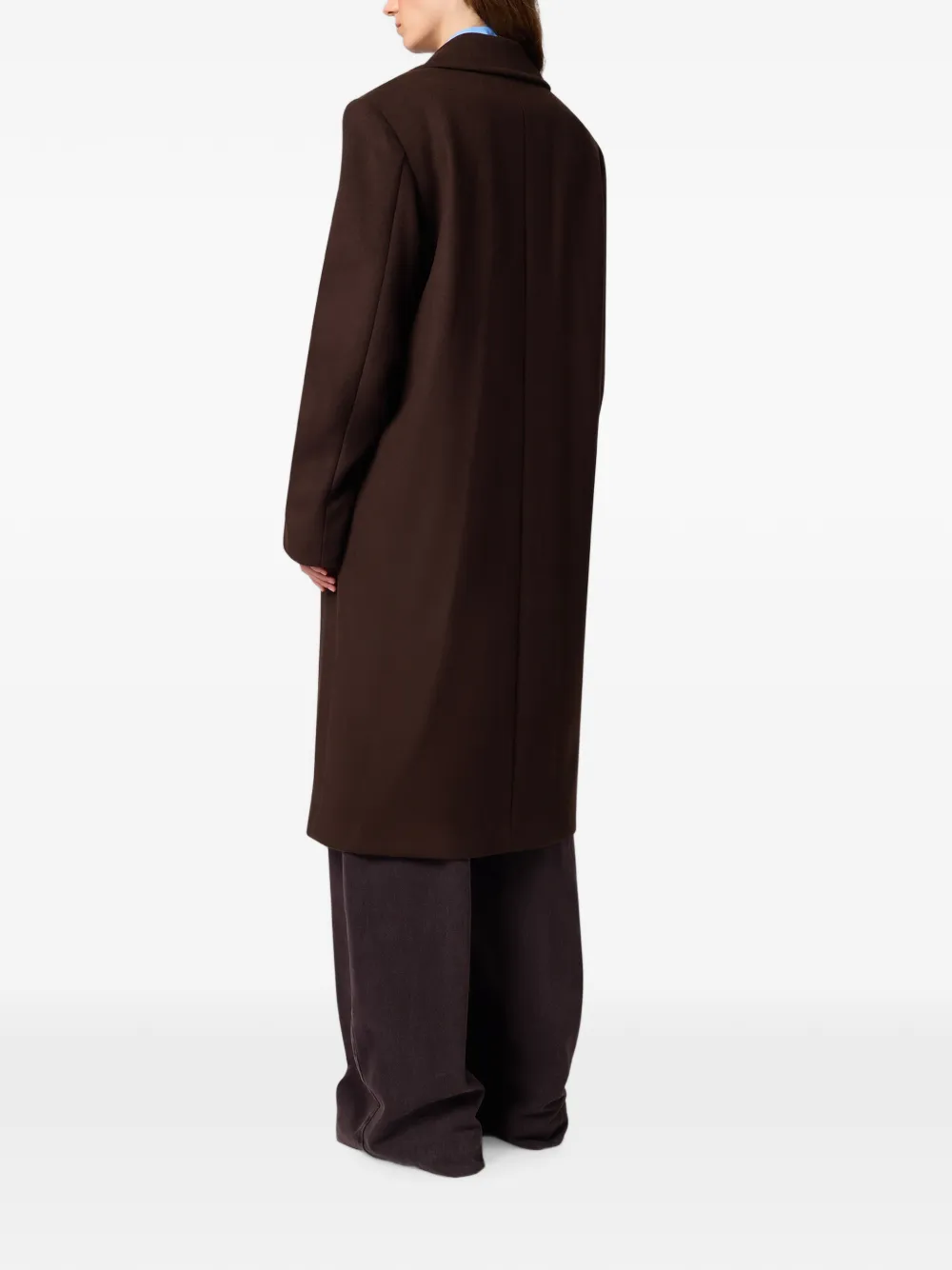 MSGM Jas met geplooide mouwen en gekerfde revers Bruin