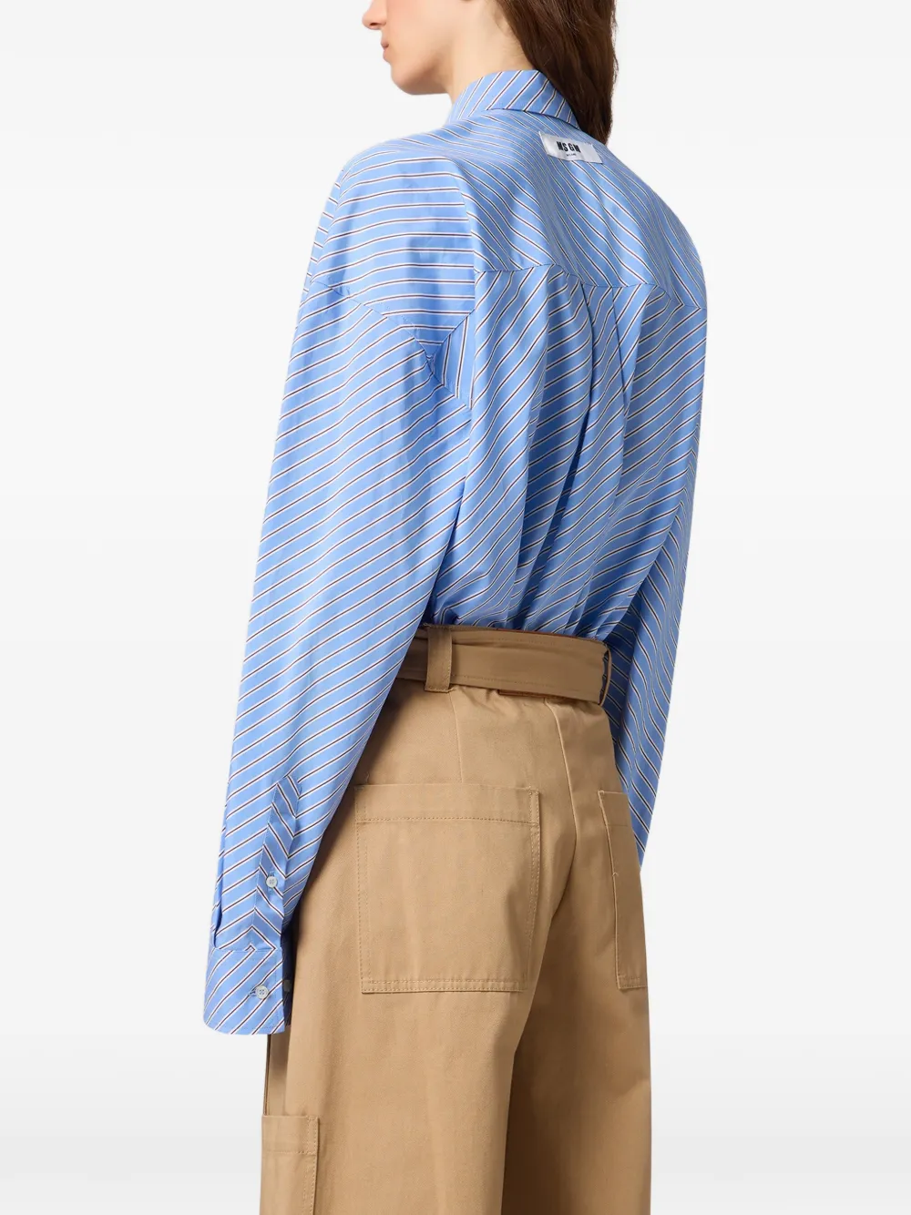 MSGM Gestreepte blouse Blauw