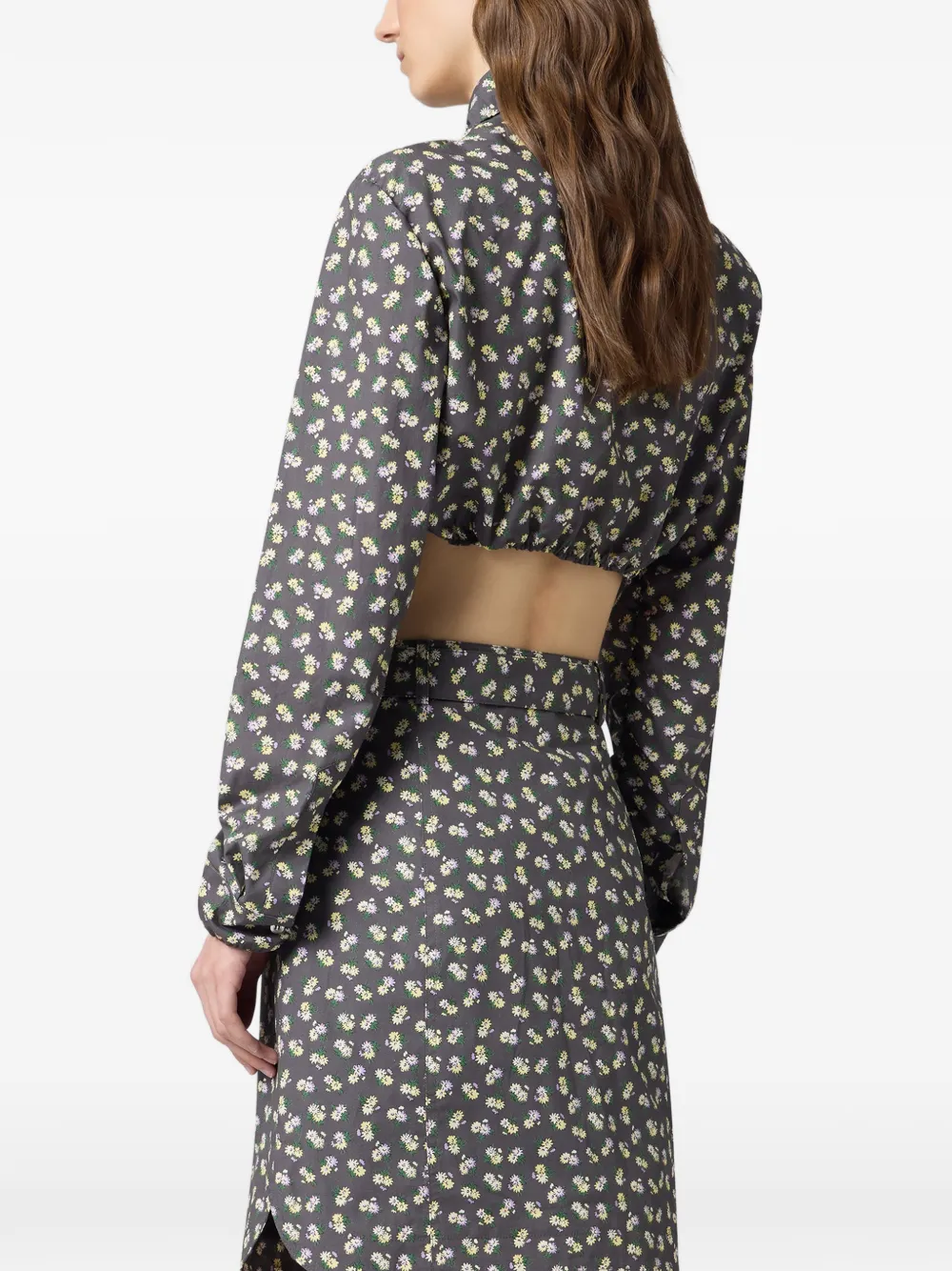 MSGM Blouse met bloemenprint Grijs