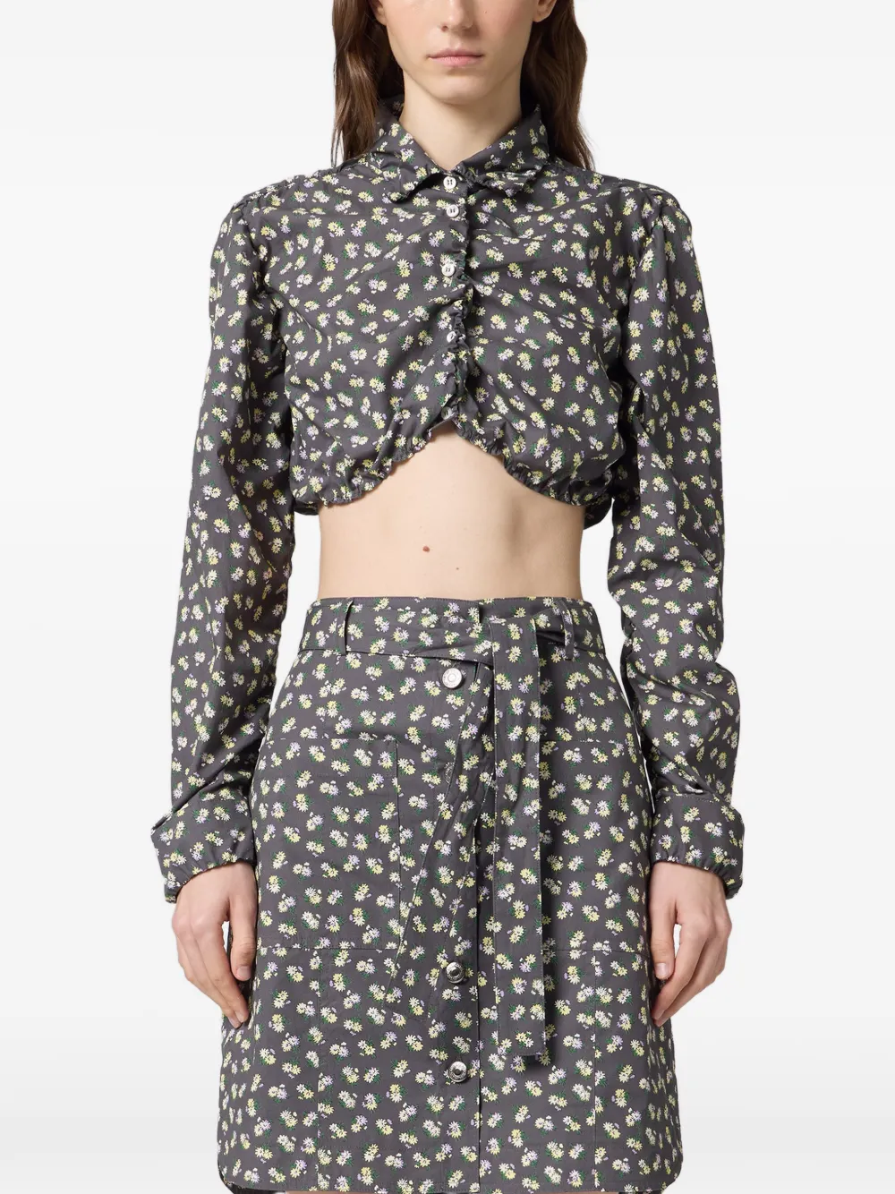 MSGM Blouse met bloemenprint Grijs