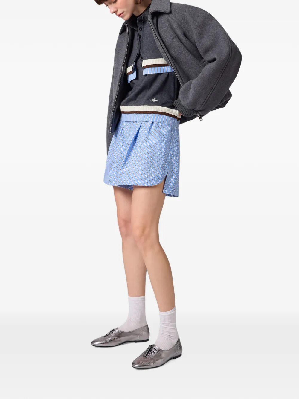 MSGM Tanktop met geborduurd logo Grijs