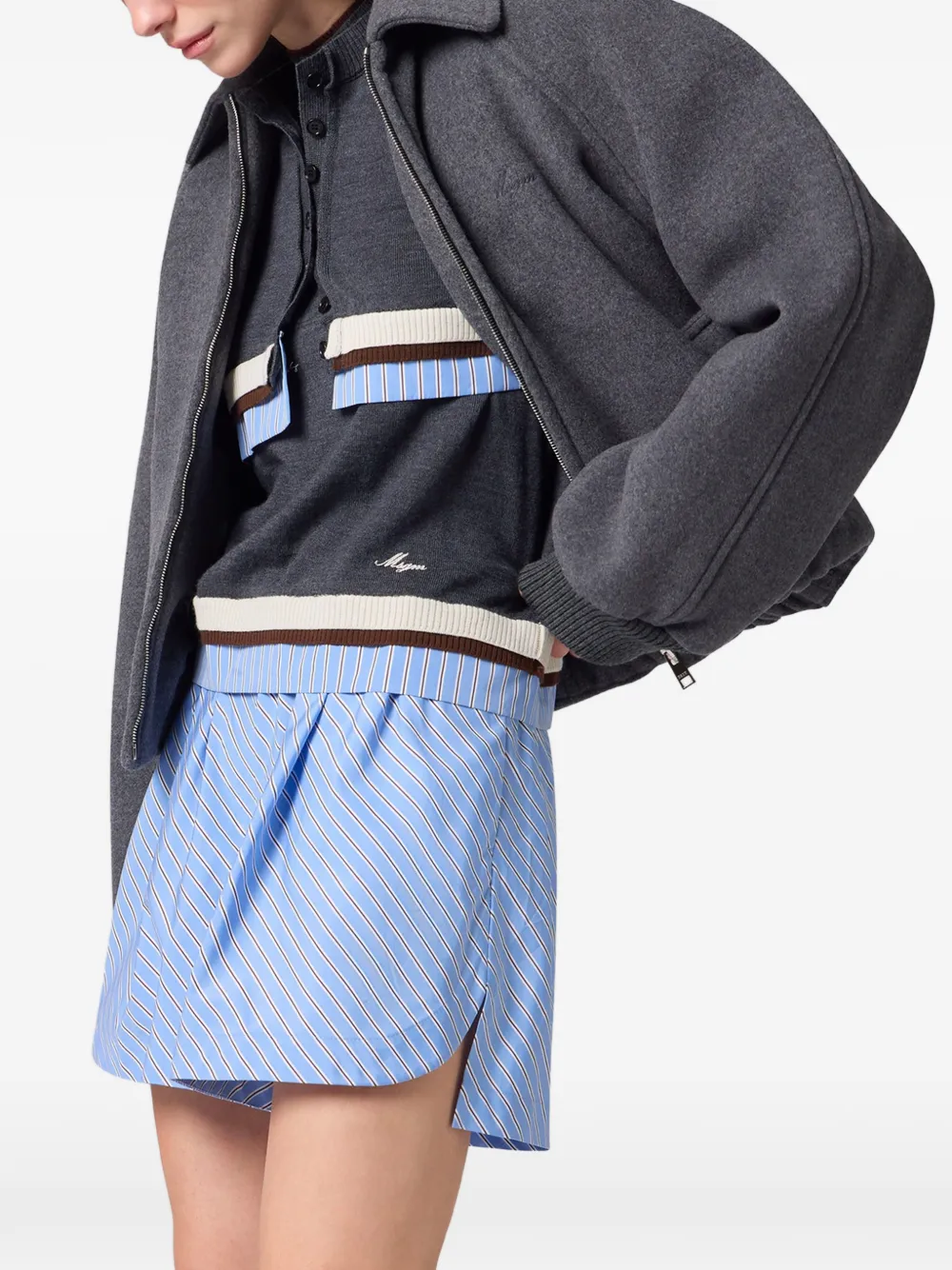 MSGM Tanktop met geborduurd logo Grijs