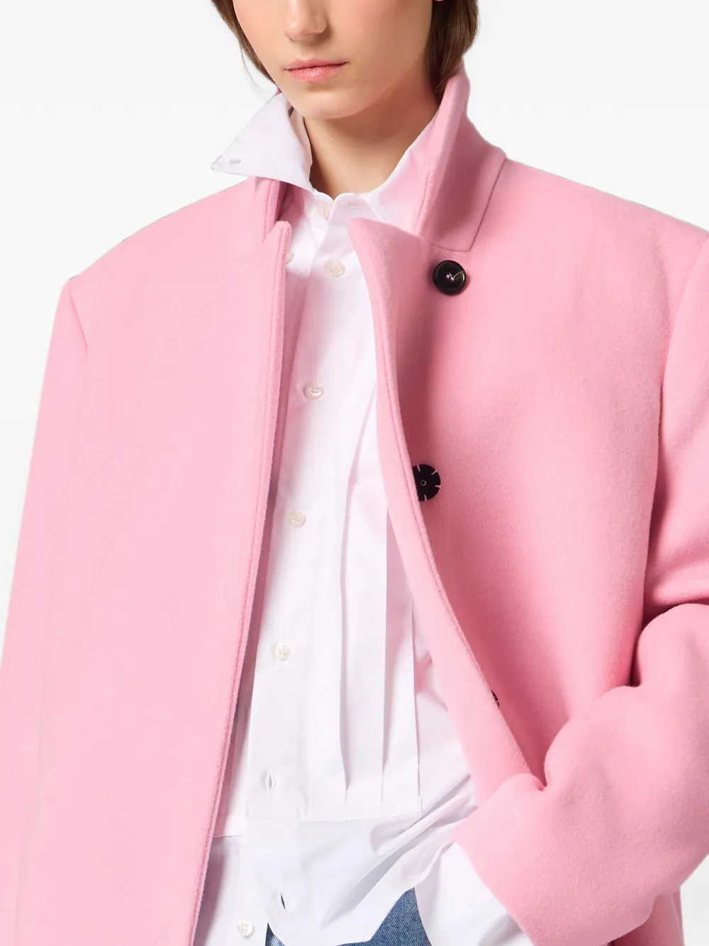 MSGM Mantel met enkele rij knopen Roze