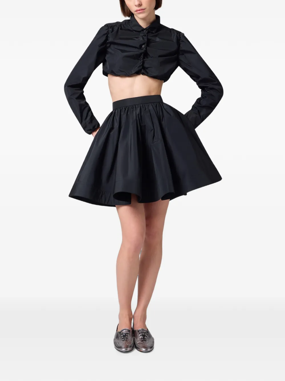 MSGM Blouse met gesmockt detail Zwart