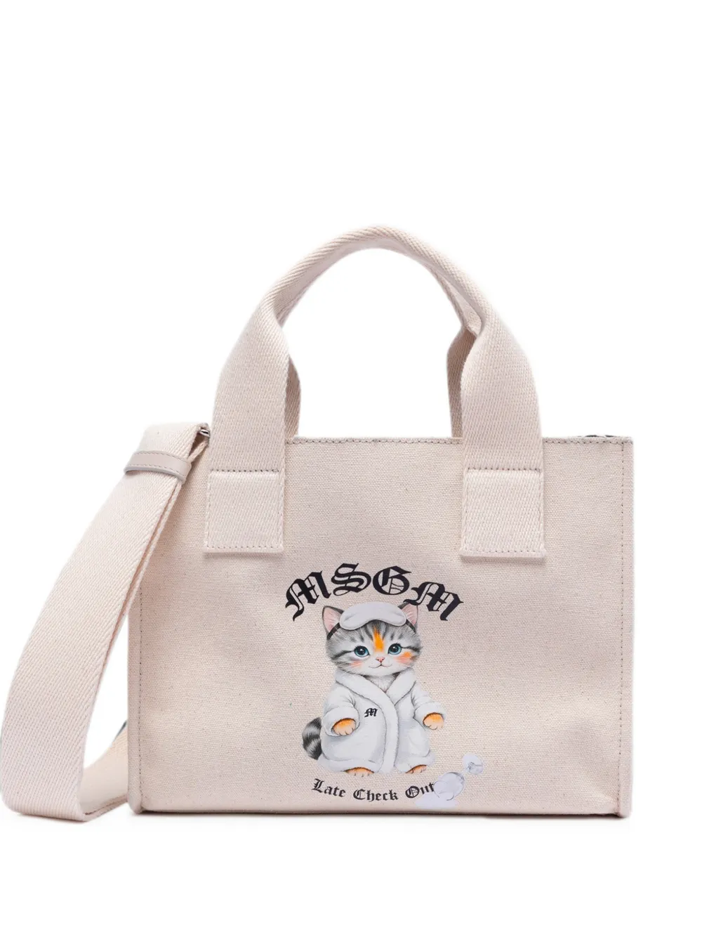 MSGM cat-print tote bag - Toni neutri