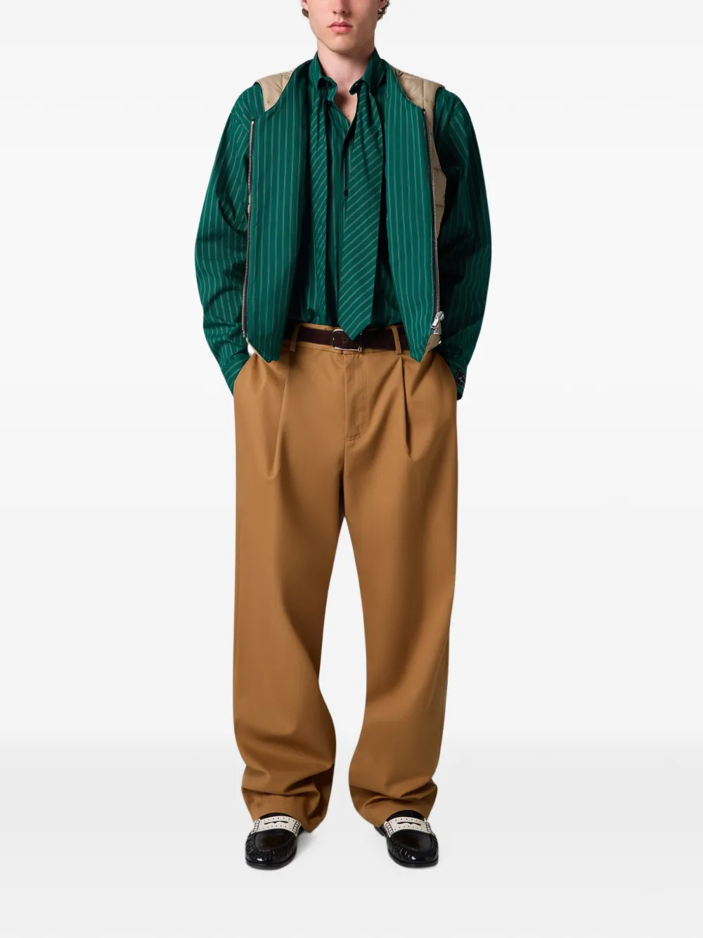 MSGM Straight plooibroek Bruin