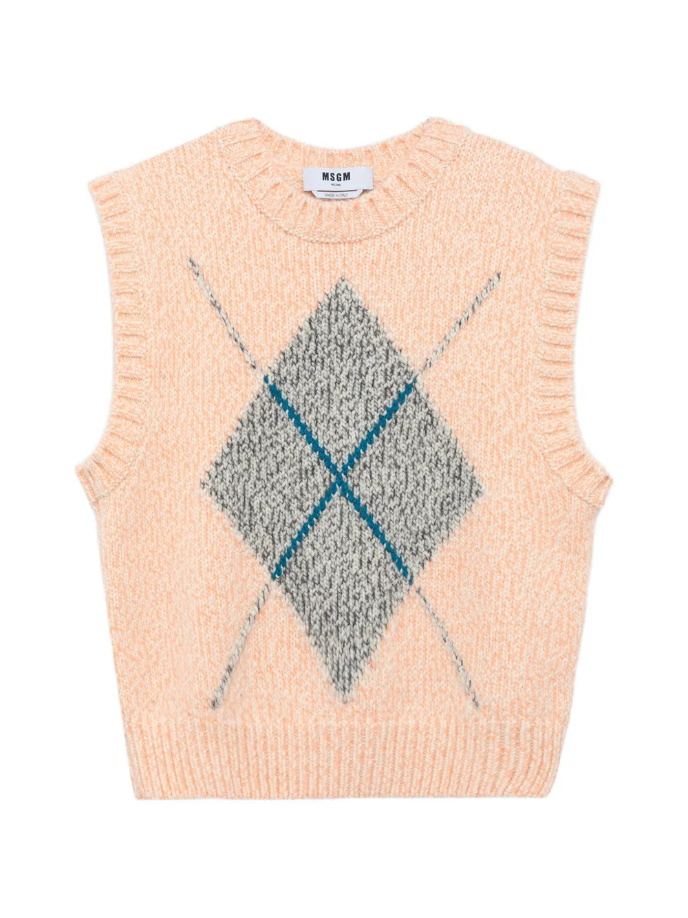 MSGM Maglione a rombi - Arancione