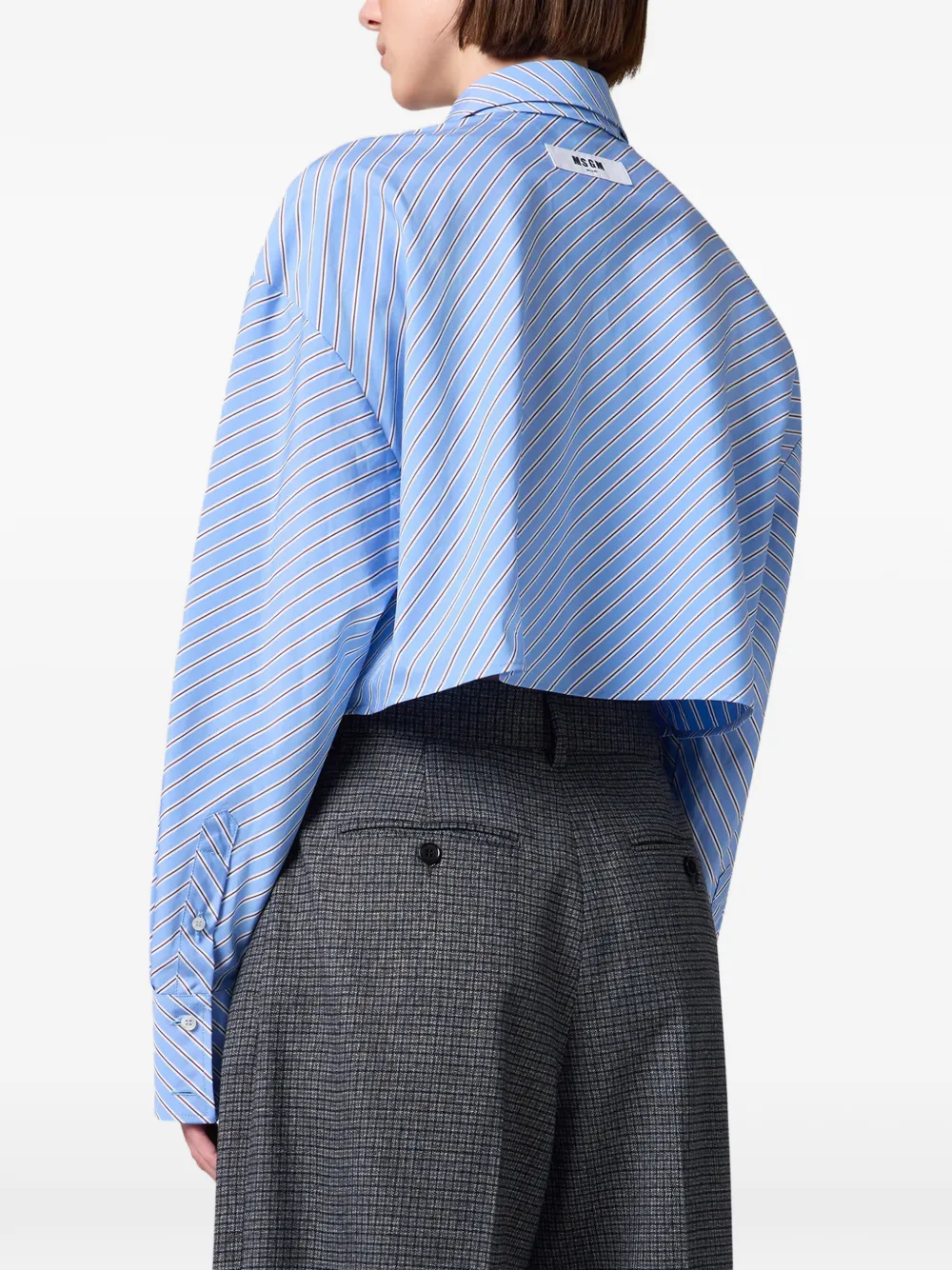 MSGM Gestreept blouse Blauw