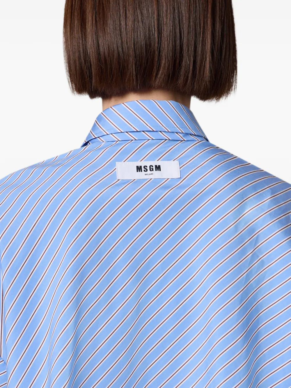 MSGM Gestreept blouse Blauw