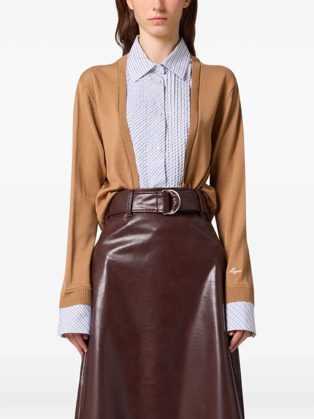 MSGM Vest met gelaagd effect Bruin