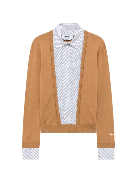 MSGM layered-effect cardigan